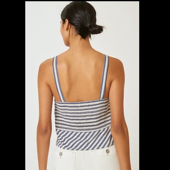 Anthropologie NWT Avril Embroidered Striped Knit Halter Size XL. - Picture 4 of 7
